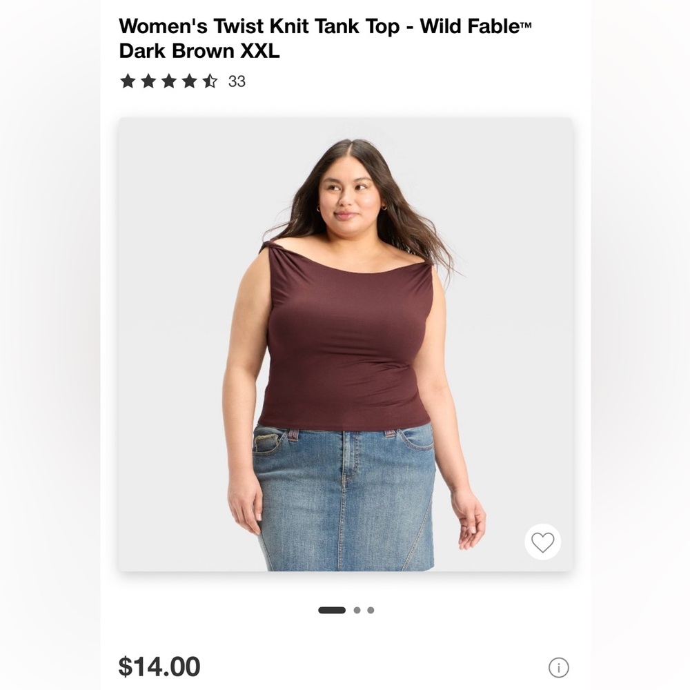 Women’s Twist Knit Tank Top - Dark Brown